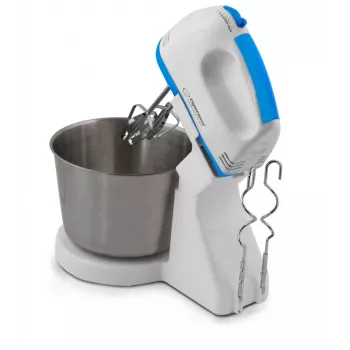 Frullatore da tavolo ESPERANZA EKM019WB — 150 W, ciotola da 2,5 L, 7 velocità, ganci per impastare, doppia frusta, bianco