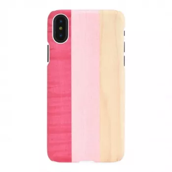 Custodia per smartphone man and wood per iPhone X/XS — pink pie white