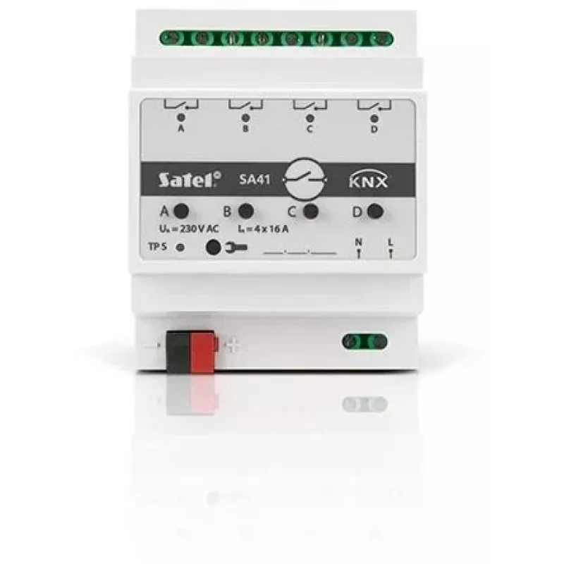 Attuatore di commutazione SATEL KNX 4 canali KNX-SA41