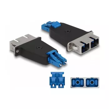 Giunto ibrido per fibra ottica DeLOCK LC duplex maschio su SC duplex femmina blu