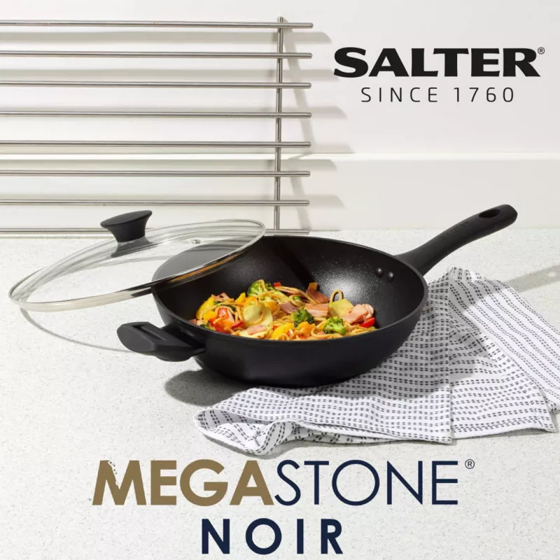 Wok Salter BW09329AR 28 cm Megastone Noir antiaderente