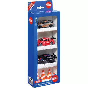 Siku set regalo corse, set veicoli e binari, 3 anni, plastica, metallo, multicolore