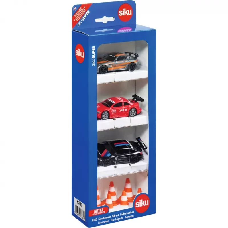 Siku set regalo corse, set veicoli e binari, 3 anni, plastica, metallo, multicolore