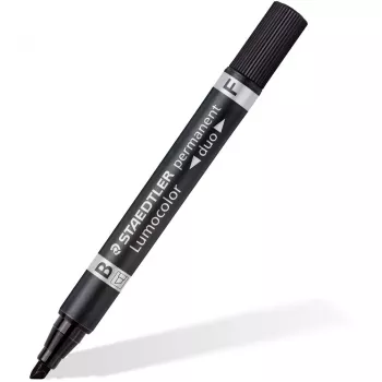 Pennarello permanente Staedtler Lumocolor permanent duo 348 B nero 1 pezzo