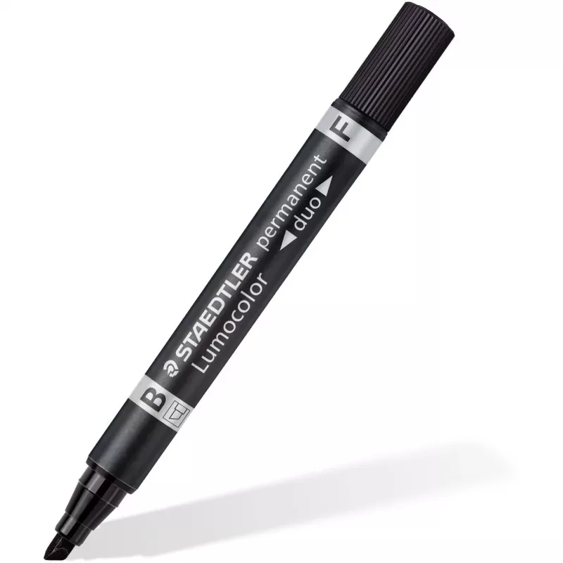 Pennarello permanente Staedtler Lumocolor permanent duo 348 B nero 1 pezzo