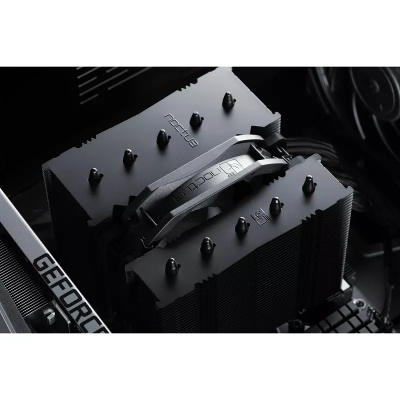 Noctua NH-D12L chromax.black dissipatore CPU ad aria, 120 mm, alluminio, nero, 450–2000 RPM, 22,6 dBA