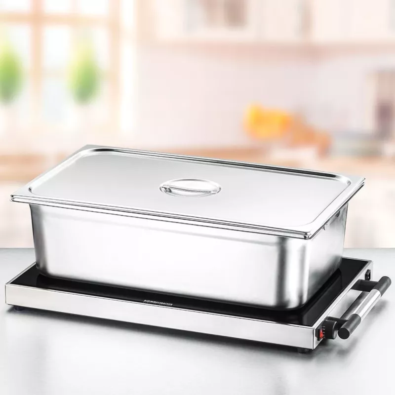 Piastra scaldavivande Rommelsbacher WPR 307/E 300 W – piastra riscaldante per buffet per mantenere caldi i cibi