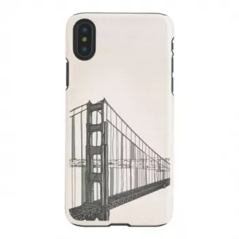 Custodia per cellulare man and wood per iPhone X/XS, design Handbrücken, nero
