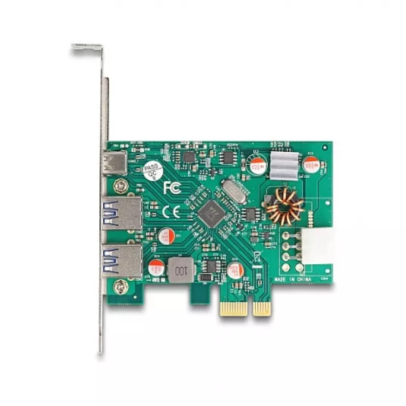 Scheda PCI Express x1 DeLOCK USB Type-C PD 30W 2x USB Type-A 5Gbps