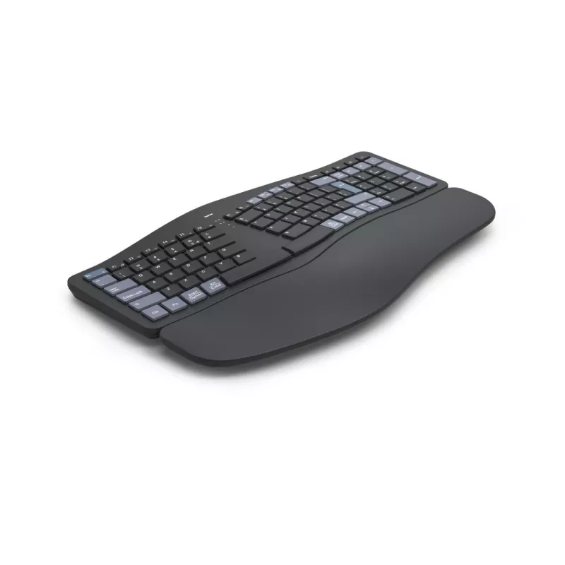 Tastiera ergonomica wireless HAMA WK-900 nero USB, layout compatto, connessione wireless