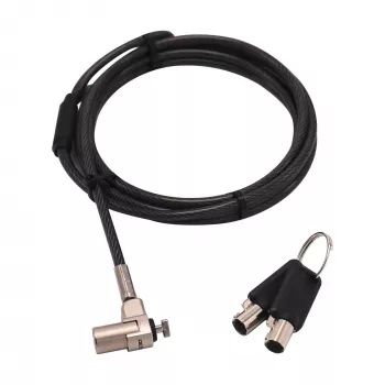 Lucchetto per cavo DICOTA D31831 nero argento 2m chiave tonda