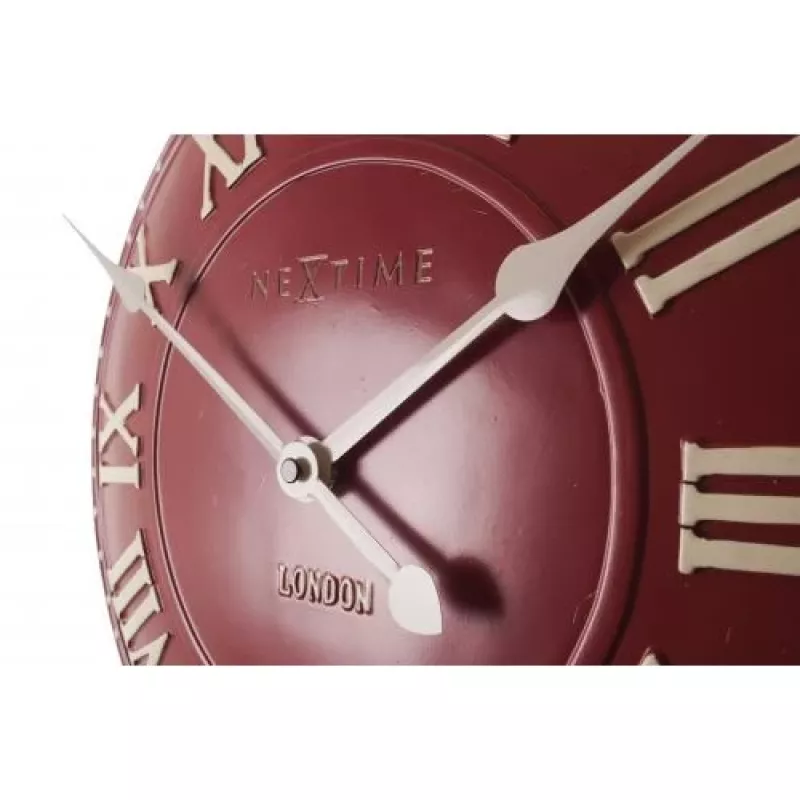 NeXtime orologio 3083ro London Roman, Ø34.5 cm, orologio da parete, rosso/bianco