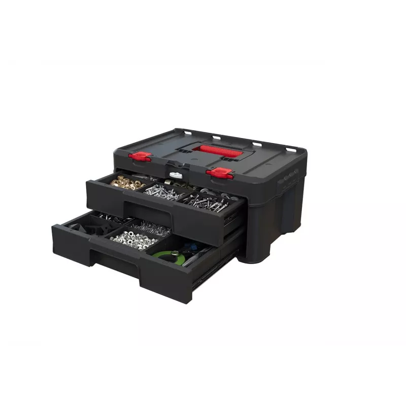 Cassetta per attrezzi KETER Stack'N'Roll (17210832/253384) 2 cassetti nero