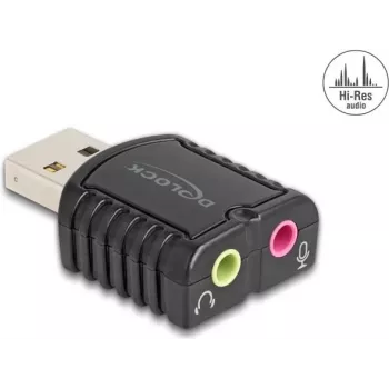 DeLOCK 65964 adattatore cavo USB Type-A 3,5 mm nero