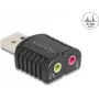 DeLOCK 65964 adattatore cavo USB Type-A 3,5 mm nero