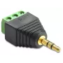 Adattatore DeLOCK 65419 3,5 mm 3p nero verde argento