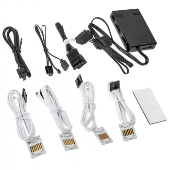 Controller Lian Li UNI HUB SL-INF 12SLIN-CONT3W bianco — hub per ventole RGB e strisce LED