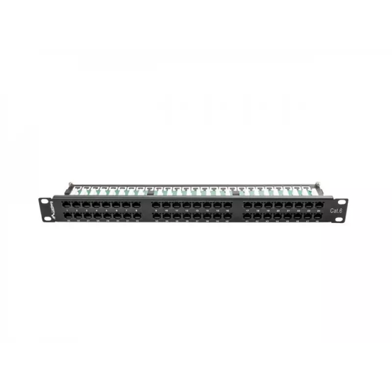 Lanberg PPU6-1048-B - Patch panel - 1U - 19 pollici