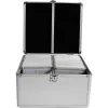 MEDIARANGE BOX76 - scatola per conservazione - 300 dischi - argento - pile - plastica - legno - 120 mm - alluminio