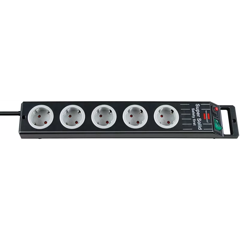 Prolunga elettrica Brennenstuhl 1153380115 2,5 m 5 prese AC nero grigio