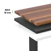 Scrivania regolabile elettricamente in altezza Ergo Office, altezza max. 1160 mm, max. - 80 kg, senza piano per scrivania sit-stand, nera, ER-400 B