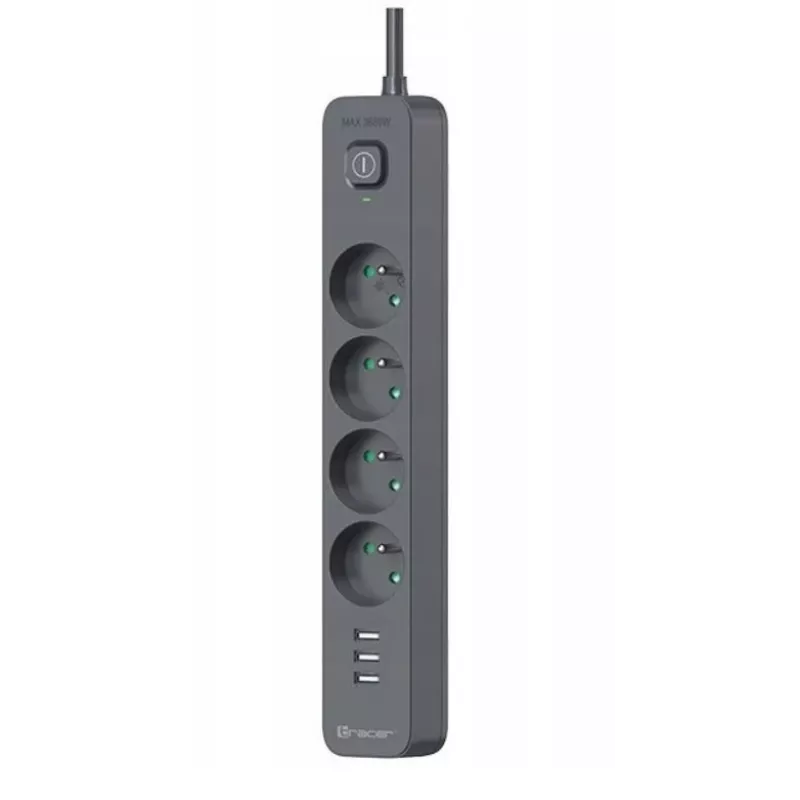 Power Line+ ciabatta antifulmine mobile ready 1,5 m (4 prese + 3x USB-A, 5V 2,4A)