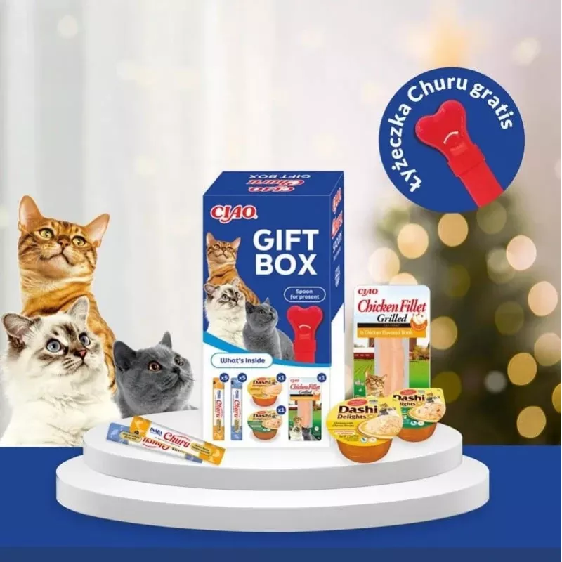 Box regalo snack per gatti INABA Churu — snack cremosi misti per gatti, multipack