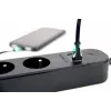 Ciabatta GEMBIRD TSL-PS-F4U-02 con 4 prese PL e caricabatterie USB, nero