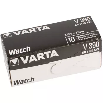 VARTA pila per orologi all'ossido d'argento, V390 (SR54), 1,55 Volt, 80 mAh (00390 101 401)