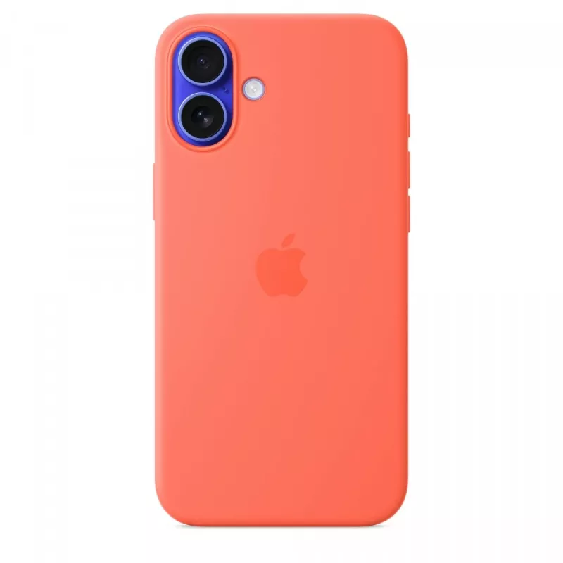 iPhone 16 Plus custodia in silicone compatibile MagSafe - mandarino