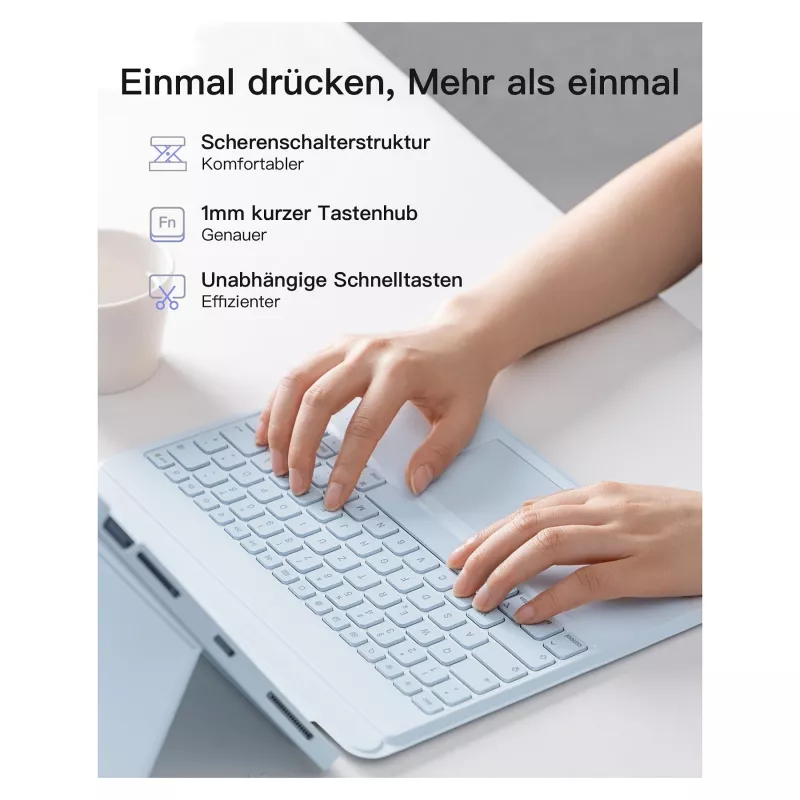 Tastiera Inateck KB04118_BLUE per iPad Air 6 Pro 12 13