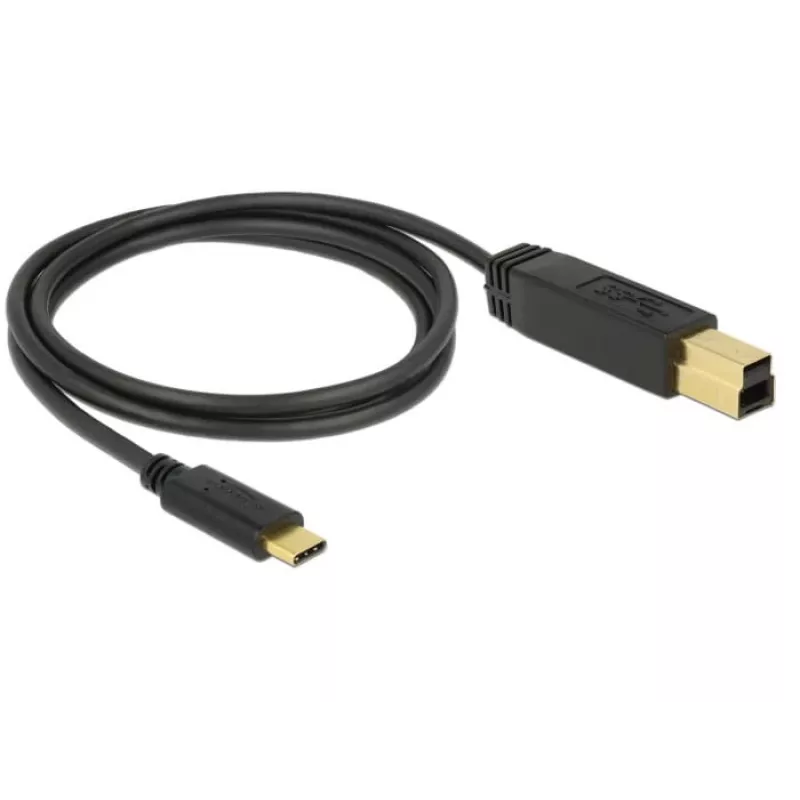 Cavo USB DeLOCK 83675 USB 3.2 Gen 2 1 m USB C USB B nero