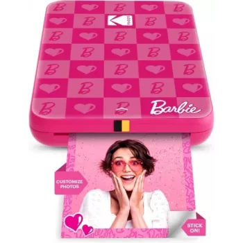 Barbie x Kodak STEP Slim stampante fotografica mobile istantanea Colour ZINK 2x3'' 1ppm, Bluetooth, rosa
