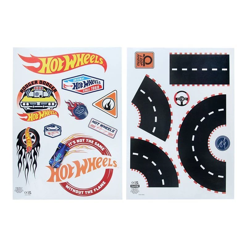 Adesivi da parete Paladone Hot Wheels Personalisation PP13745HW — adesivi decorativi autoadesivi per camerette dei bambini