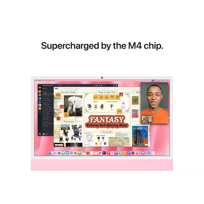 iMac 24 Retina 4.5k Display M4, rosa, M4 (10-CPU/10-GPU), 24GB, 512GB, vetro standard, Touch ID, tedesco, Gigabit Ethernet, Magic Mouse, MD2U4D/A