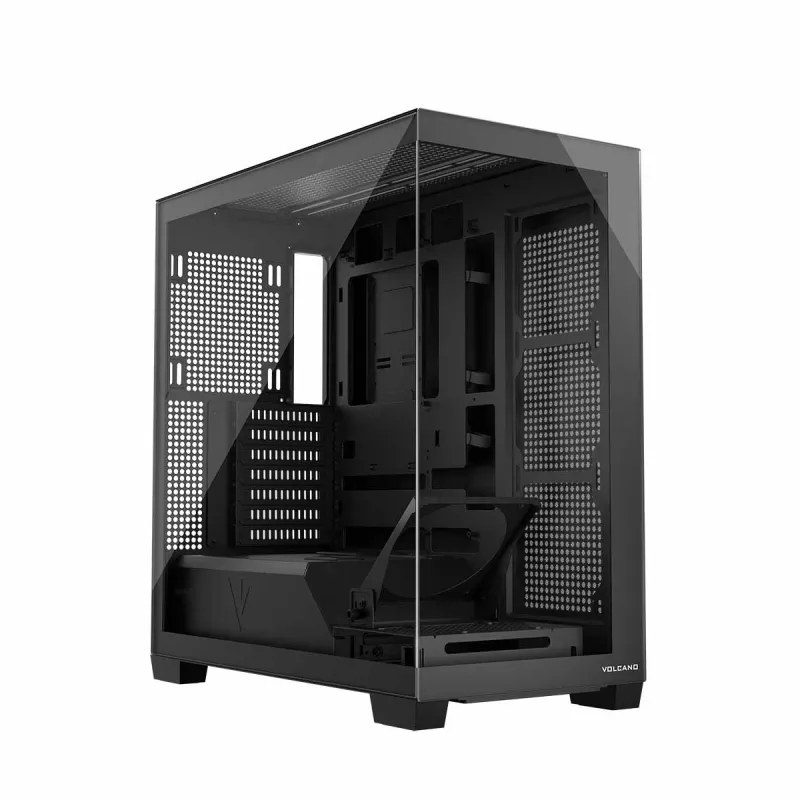 Case PC MODECOM Volcano Stellar NF ATX Midi Tower, vetro temperato, nero, supporta ATX/micro ATX, GPU fino a 420 mm, dissipatore CPU 175 mm