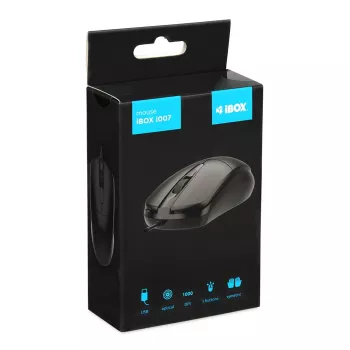 iBOX i007 mouse ottico con filo, nero