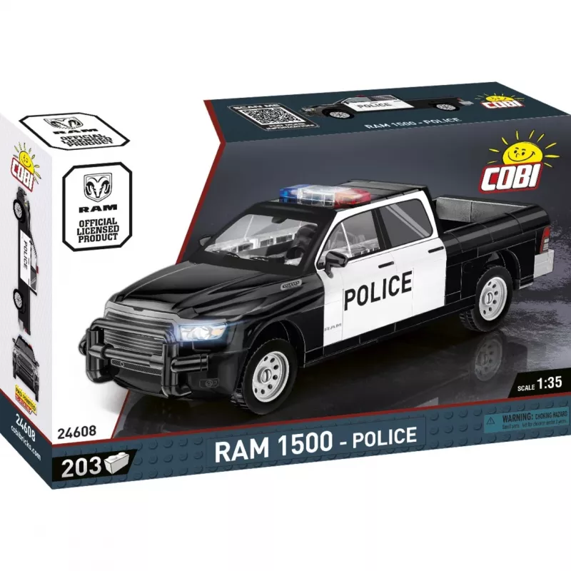 Gioco di costruzione Cobi RAM 1500 Police 24608 modello 2 in 1, set di mattoncini, trasformabile
