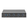 Hub USB DIGITUS 4 porte 3.0->4xA3.0 industrial line nero