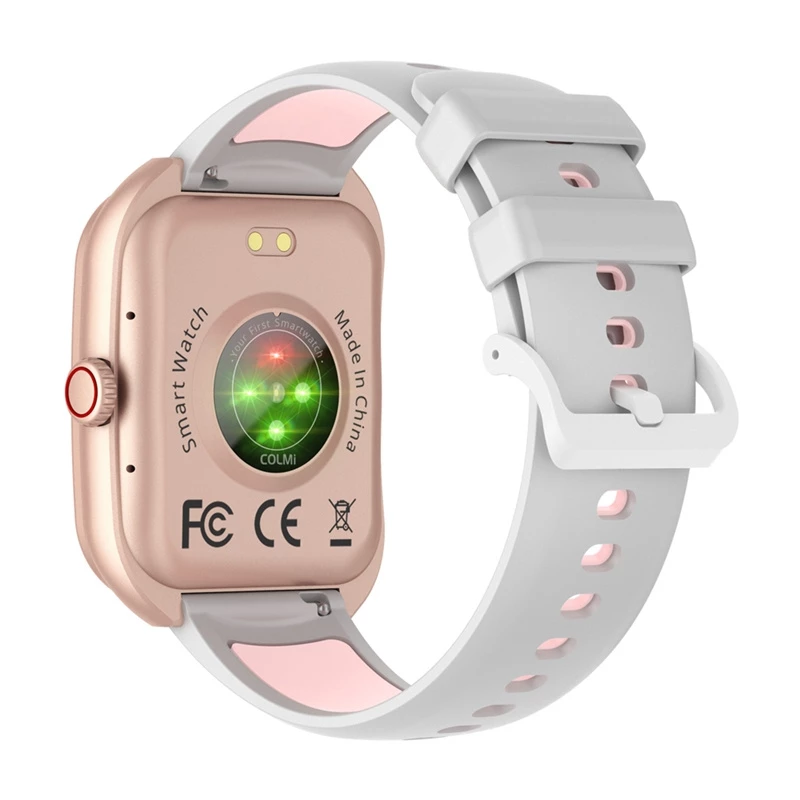 Smartwatch Colmi P86 oro rosa con cardiofrequenzimetro, impermeabile