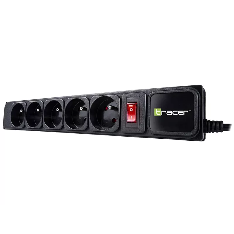 Protezione da sovratensione TRACER PowerGear Tracer 47138 5 m nero ciabatta con cavo da 5 m