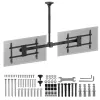 Supporto da soffitto MACLEAN MC-111 B per due televisori, carico max. 2×40 kg, VESA max. 600×400