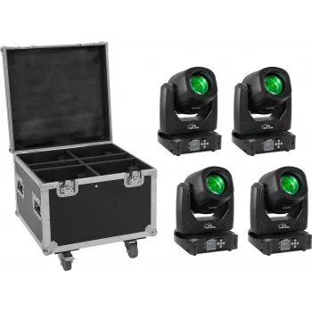 Set di illuminazione LED EUROLITE TMH-B90 4x con valigia da trasporto e ruote