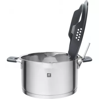 ZWILLING set di pentole in acciaio inox SIMPLIFY 5 pz. – lavabile in lavastoviglie e adatto al forno, coperchio in vetro, adatto a piani cottura in ceramica