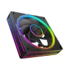 Ventola per case MODECOM VOLCANO LOOP 120 ARGB Reverse Fan nero 120 mm PWM 400–1400 RPM header ARGB