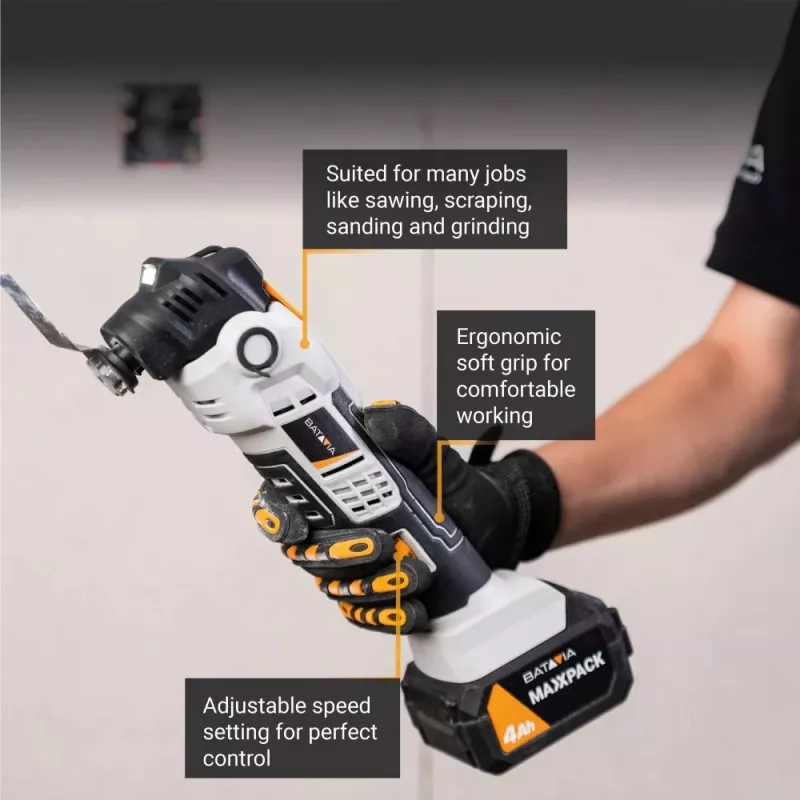 Batavia B.V. | 18V Multitool antivibrazione a batteria - Senza batteria e caricabatterie