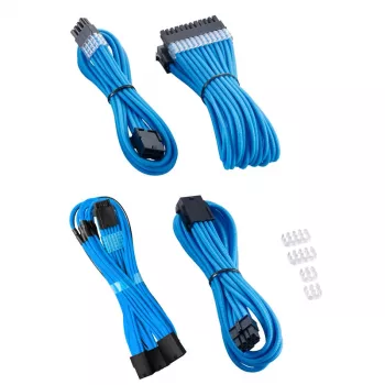 Set di prolunghe CableMod PRO ModMesh 12VHPWR — azzurro chiaro, prolunghe GPU 12+4 pin in 3 pezzi