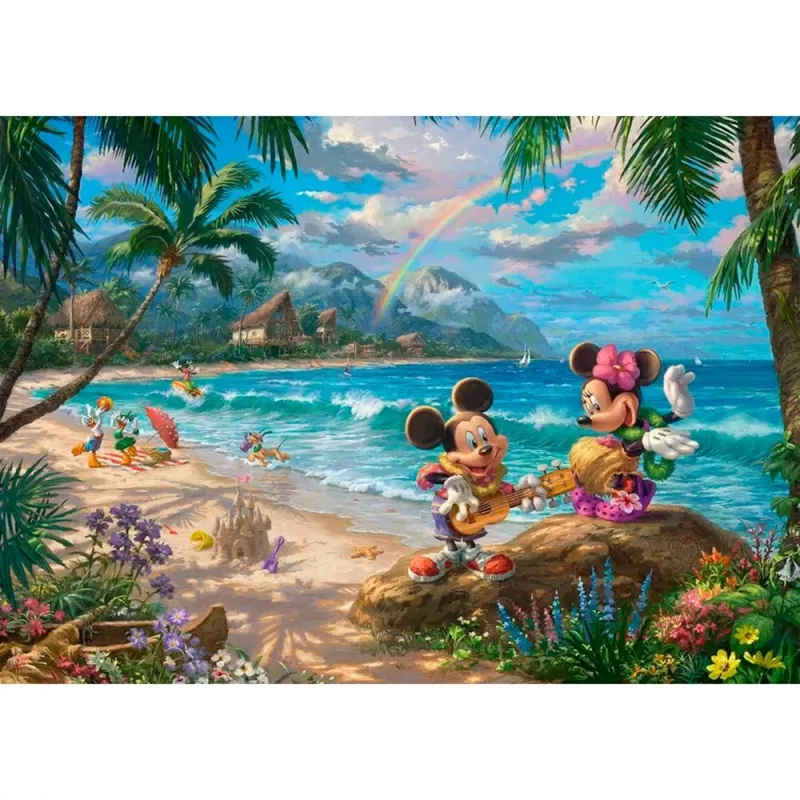 Puzzle Schmidt Spiele Disney Topolino e Minnie alle Hawaii 1000 pezzi