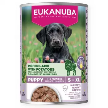 EUKANUBA Puppy cibo umido per cani 400 g - Adult Puppy Formula, agnello e patate