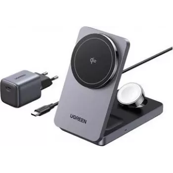 Caricabatterie wireless UGREEN 3-in-1 25W modello 45025 per telefono, auricolari e smartwatch